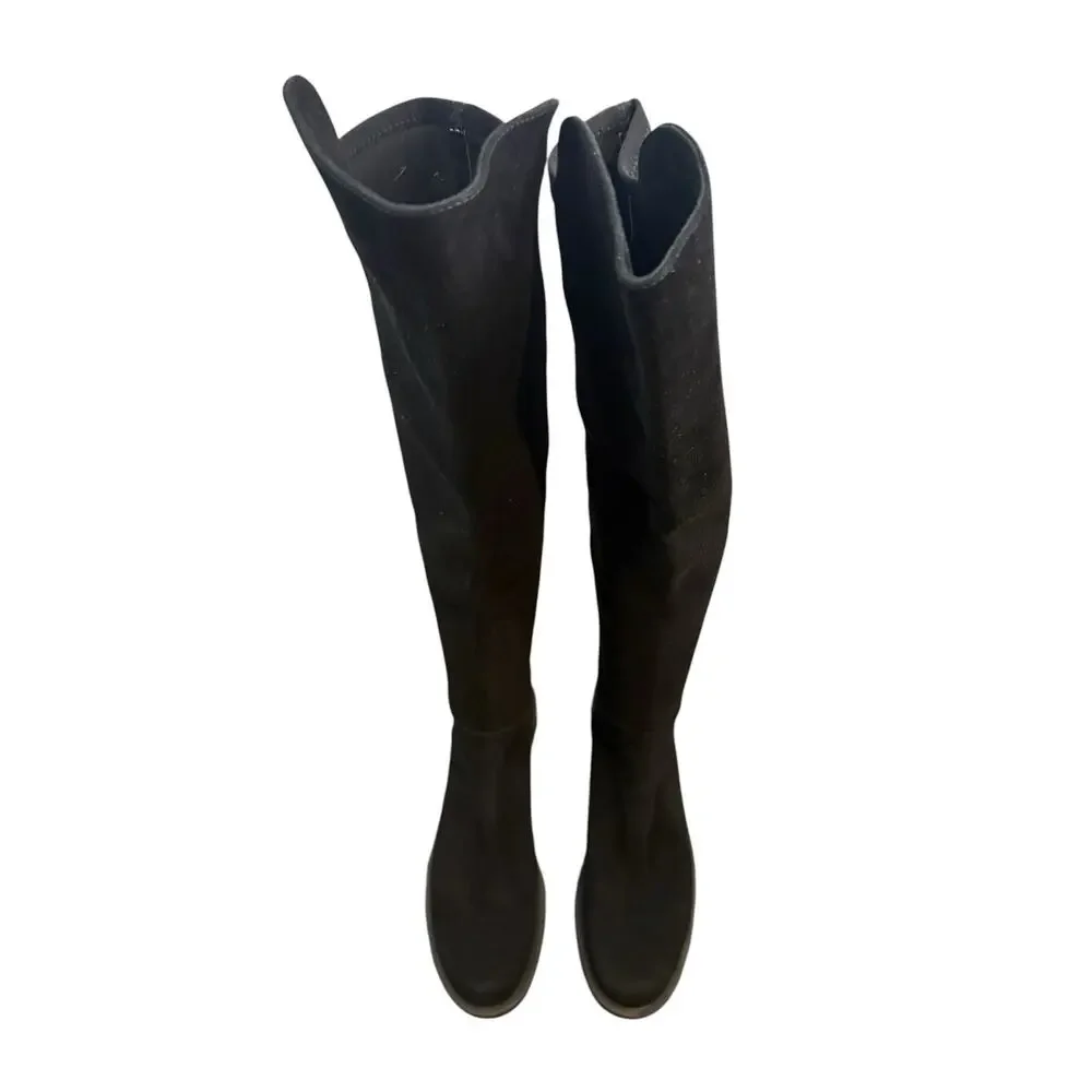 Stuart Weitzman 5050 Over The Knee Boots Suede Pull On Grunge Winter Fall 7.5B